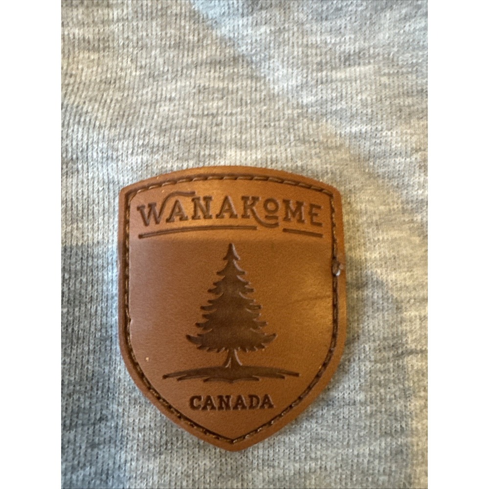 Wanakome Size Medium Black White And Gray Quarter Zip Hoodie Sweatshirt - Picture 2 of 8
